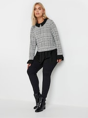 Yours Curve Black 2 In 1 Shirt Top - Image 2 of 6