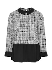Yours Curve Black 2 In 1 Shirt Top - Image 6 of 6