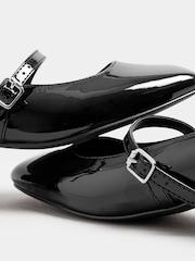 Yours Curve Mary Jane Extra širok kroj Patent Block čevlji z visoko peto - Slika 5 iz 5