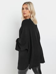 Yours Curve Black Batwing Sleeve Soft Touch Jumper - Image 3 of 5