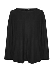 Yours Curve Black Batwing Sleeve Soft Touch Jumper - Image 5 of 5