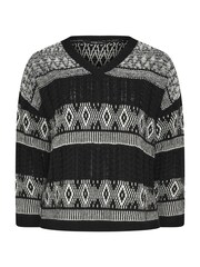 Yours Curve Black V-Neck Jumper - Image 5 of 5