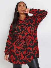 Yours Curve Black Utility Tunic Shirt - Image 1 of 5