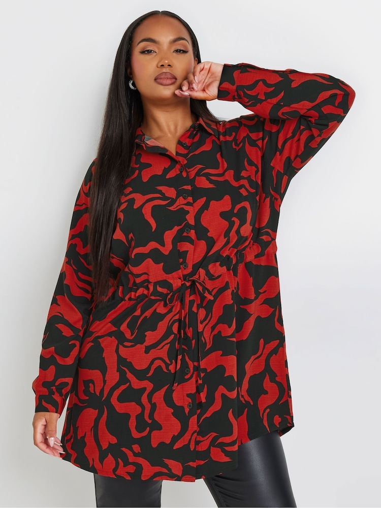 Yours Curve Black Utility Tunic Shirt - Image 1 of 5