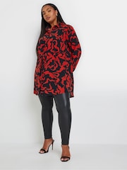 Yours Curve Black Utility Tunic Shirt - Image 2 of 5