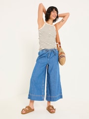 FatFace Wide Leg 100% Cotton Culottes - Imagen 1 de 6
