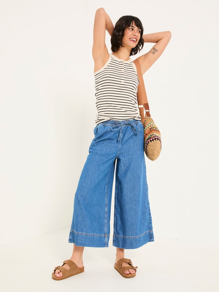 FatFace Wide Leg 100% Cotton Culottes - Imagen 1 de 6