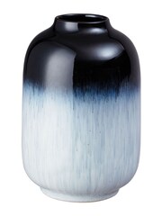 Denby Black Halo Small Barrel Vase - Image 2 of 4
