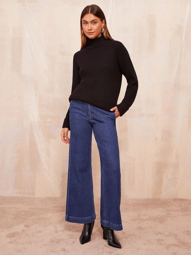 Friends Like These Black Cowl Neck Jumper - Image 2 of 4