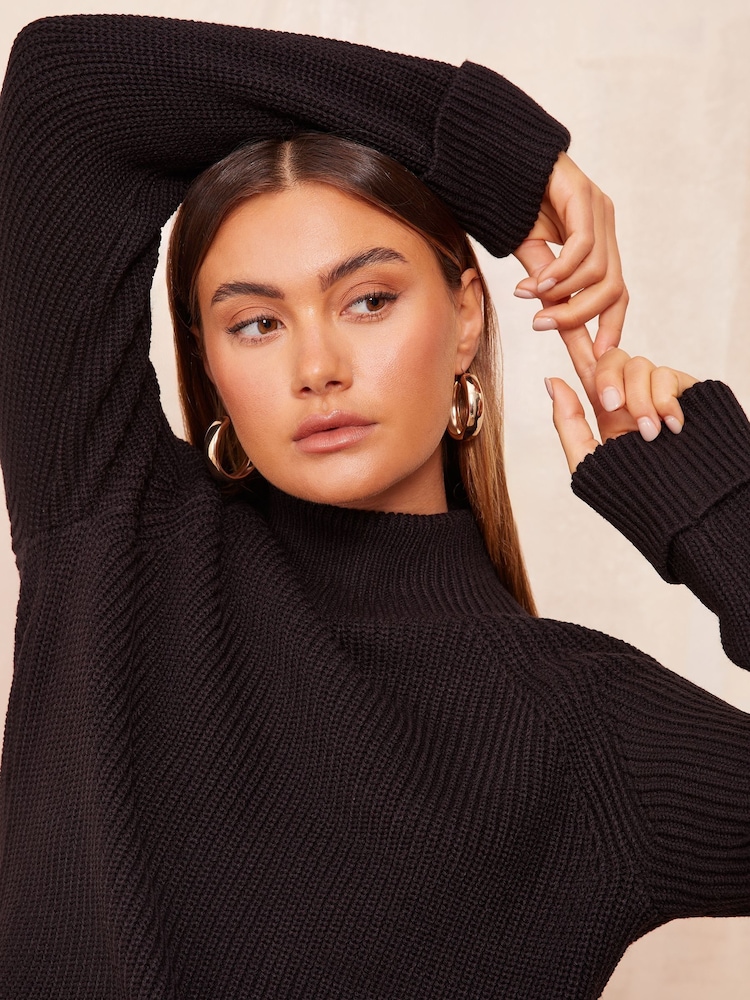 Friends Like These Black Cowl Neck Jumper - Image 3 of 4