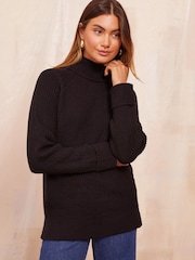 Friends Like These Black Cowl Neck Jumper - Image 4 of 4