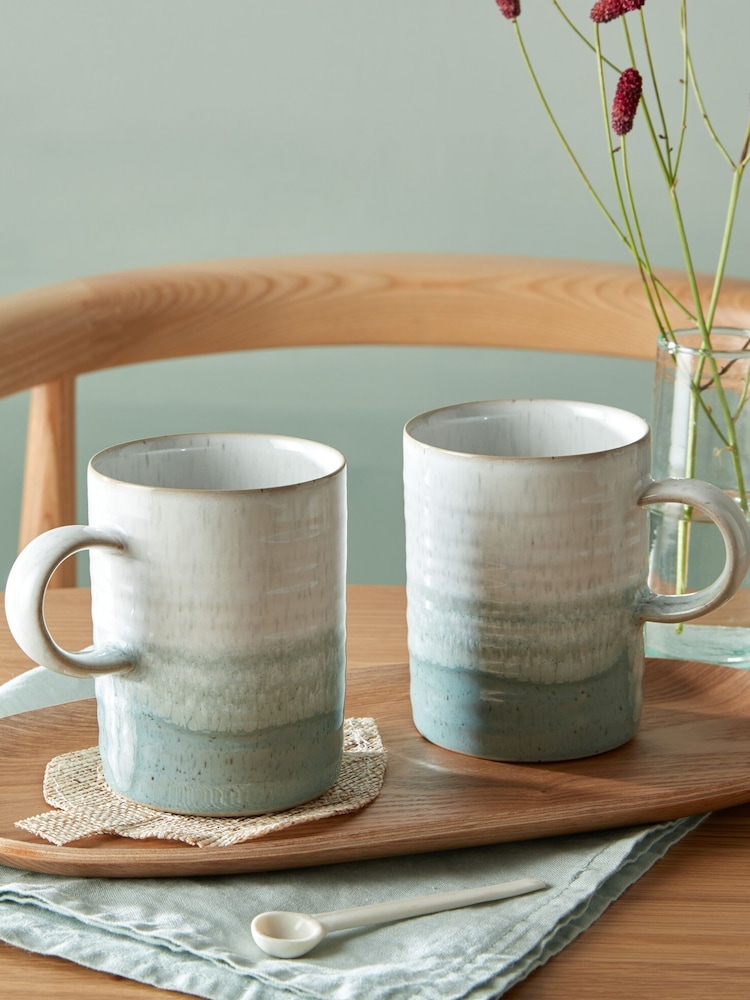 Denby Set of 2 Green Kiln Mugs - Image 1 of 5