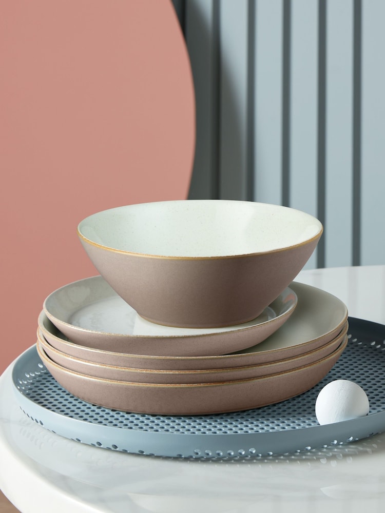 Denby 12 Piece Pink Impression Tableware Dinner Set - Image 1 of 5
