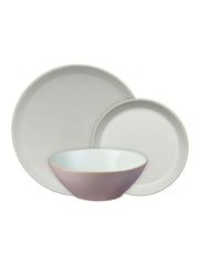 Denby 12 Piece Pink Impression Tableware Dinner Set - Image 2 of 5