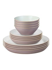 Denby 12 Piece Pink Impression Tableware Dinner Set - Image 3 of 5
