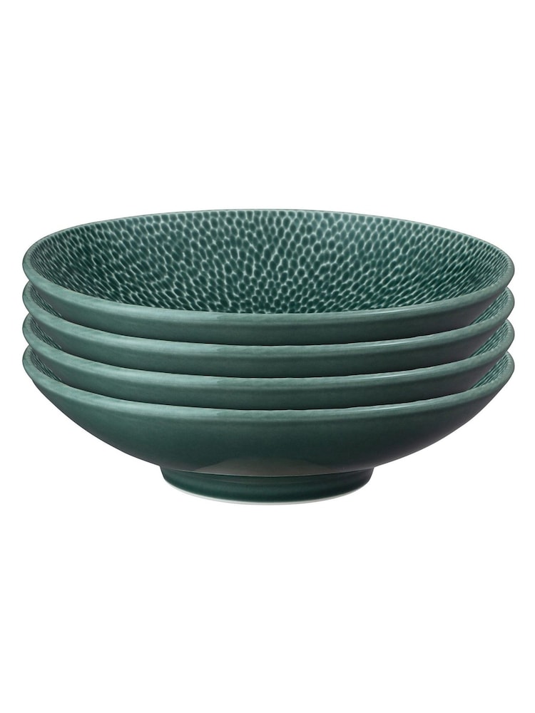 Denby Set of 4 Green Carve Pasta Bowls - Image 1 of 3