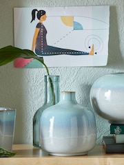 Denby Green Quartz Jade Small Square Vase - Image 1 of 3