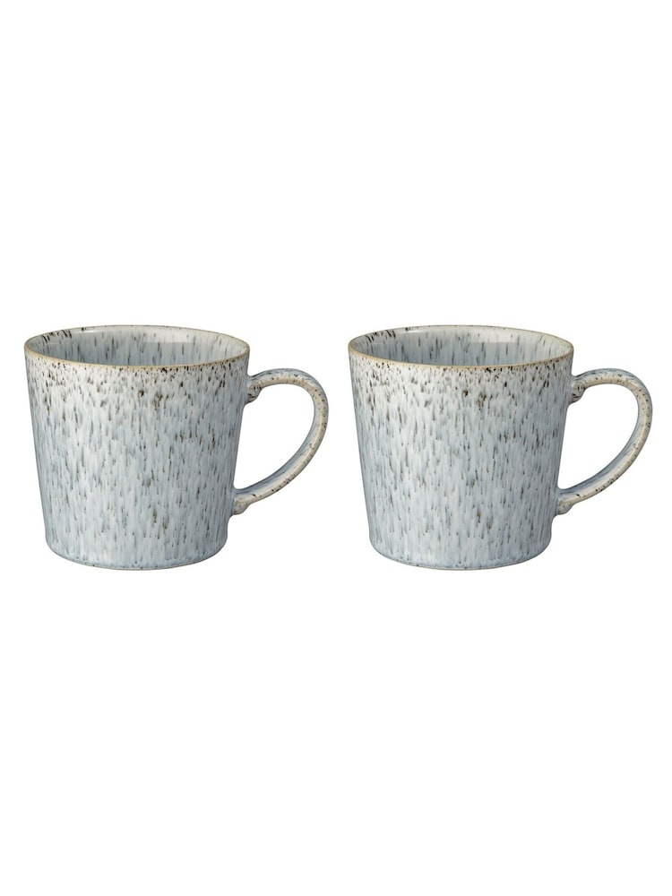 Denby Set of 2 Grey Halo Speckle Mugs - Image 3 of 3