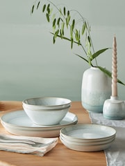 Denby 12 Piece Green Kiln Tableware Dinner Set - Image 1 of 5