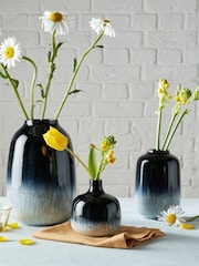 Denby Black Halo Large Barrel Vase - Image 4 of 4