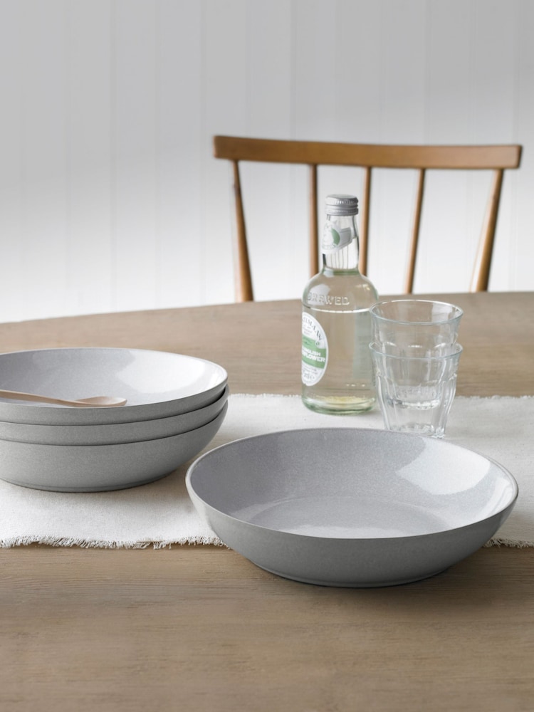 Denby Set of 4 Dove Grey Pasta Bowls - Image 1 of 4