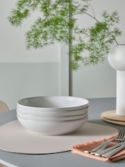 Denby Set of 4 Cotton White Pasta Bowls - Image 1 of 4