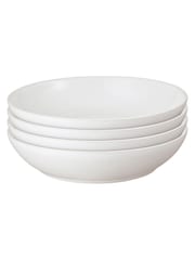 Denby Set of 4 Cotton White Pasta Bowls - Image 2 of 4