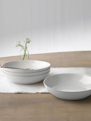 Denby Set of 4 Cotton White Pasta Bowls - Image 3 of 4