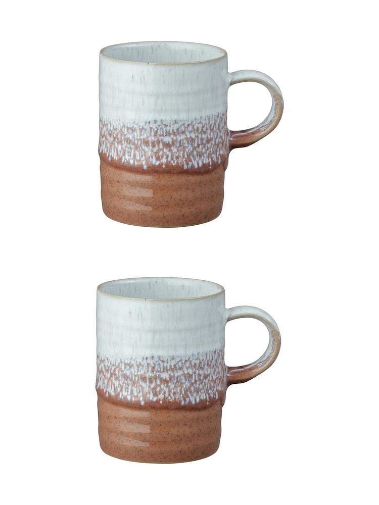 Denby Set of 2 Rust Kiln Accents Ridged Mugs - Image 2 of 3 Denby Set of 2 Rust Kiln Accents Ridged Mugs - Image 2 of 3