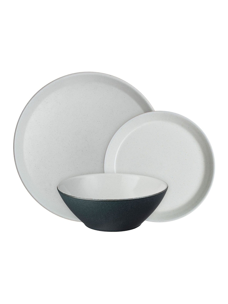 Denby 12 Piece Charcoal Blue Impression Tableware Dinner Set - Image 2 of 5