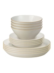 Denby 12 Piece Cream Impression Tableware Dinner Set - Image 3 of 5