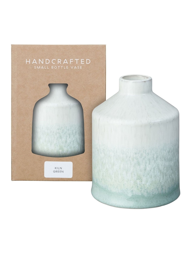 Denby Green Kiln Small Bottle Vase - Image 2 of 2