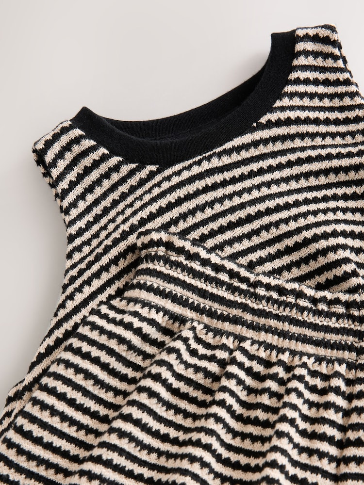 Black & White Puffball Crochet 100% Cotton Top and Shorts Set (3-16yrs) - Image 6 of 7
