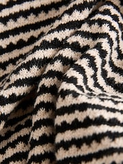 Black & White Puffball Crochet 100% Cotton Top and Shorts Set (3-16yrs) - Image 7 of 7
