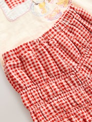 Ecru/Red Gingham Graphic T-Shirt and Bloomer Shorts Set (3-16yrs) - Image 7 of 8