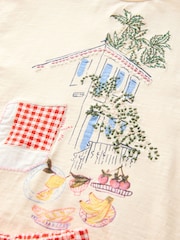 Ecru/Red Gingham Graphic T-Shirt and Bloomer Shorts Set (3-16yrs) - Image 8 of 8