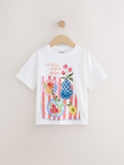 Cream Oversized Sequin Graphic Print T-Shirt (3-16yrs) - Image 5 of 8