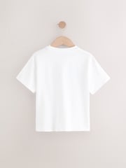White Sequin Heart Print T-Shirt (3-16yrs) - Image 3 of 5