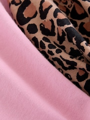 Animal/Pink Oversized T-Shirt and Bubble 100% Cotton Skirt Set (3-16yrs) - Image 10 of 11