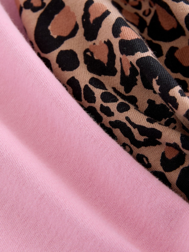 Animal/Pink Oversized T-Shirt and Bubble 100% Cotton Skirt Set (3-16yrs) - Image 10 of 11