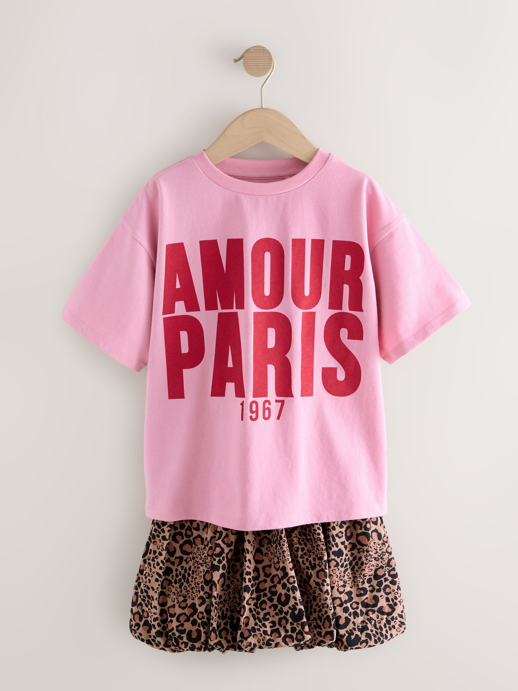 Buy Animal/Pink Oversized T-Shirt and Bubble 100% Cotton