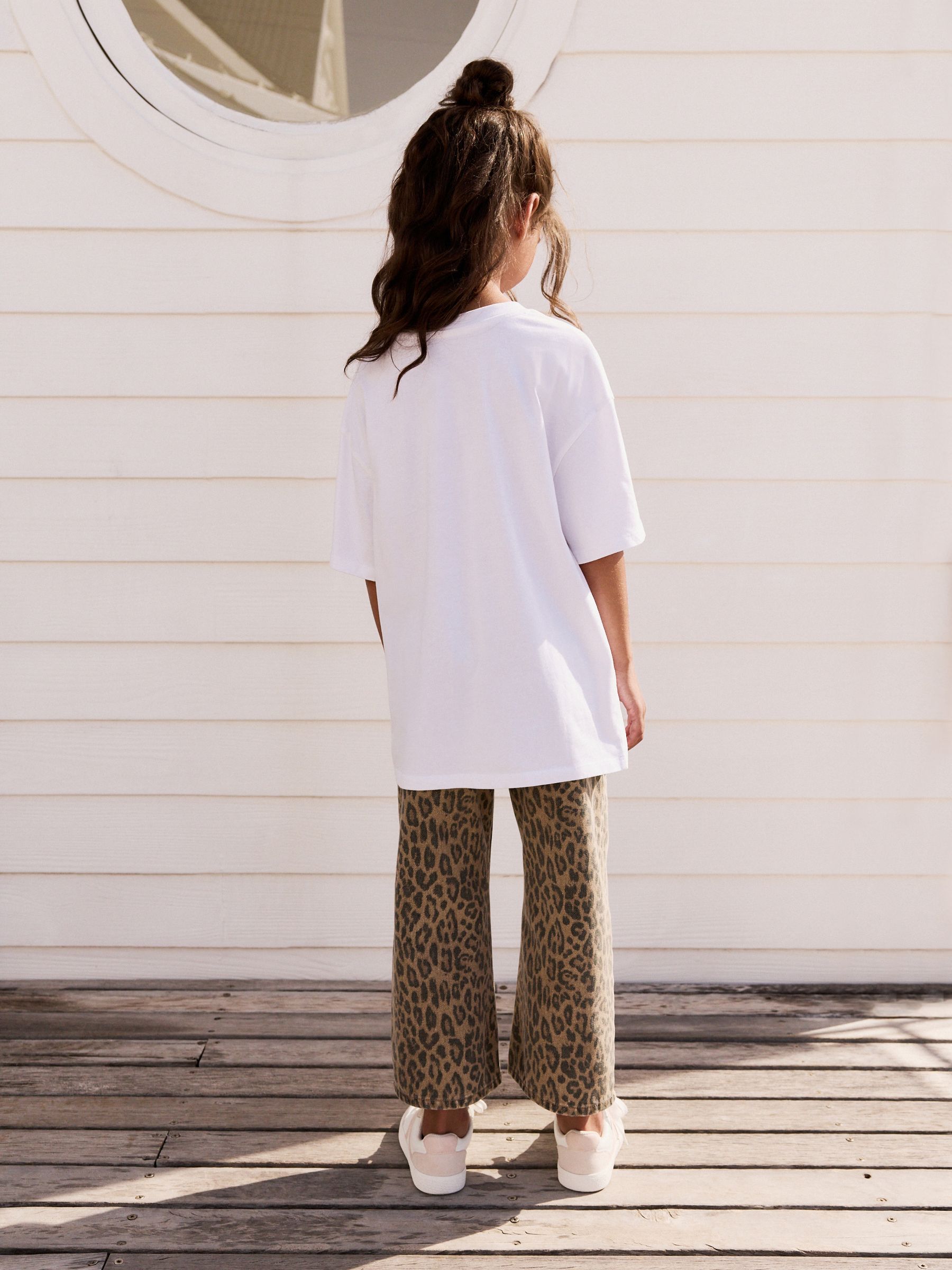Buy White Oversized Sequin Graphic Print T-Shirt (3-16yrs) from