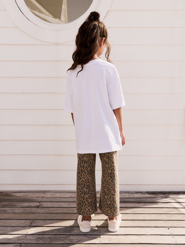 White Oversized Sequin Graphic Print T-Shirt (3-16yrs) - Image 6 of 6