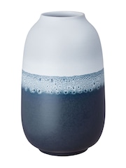 Denby Blue Mineral Large Barrel Vase - Image 2 of 3