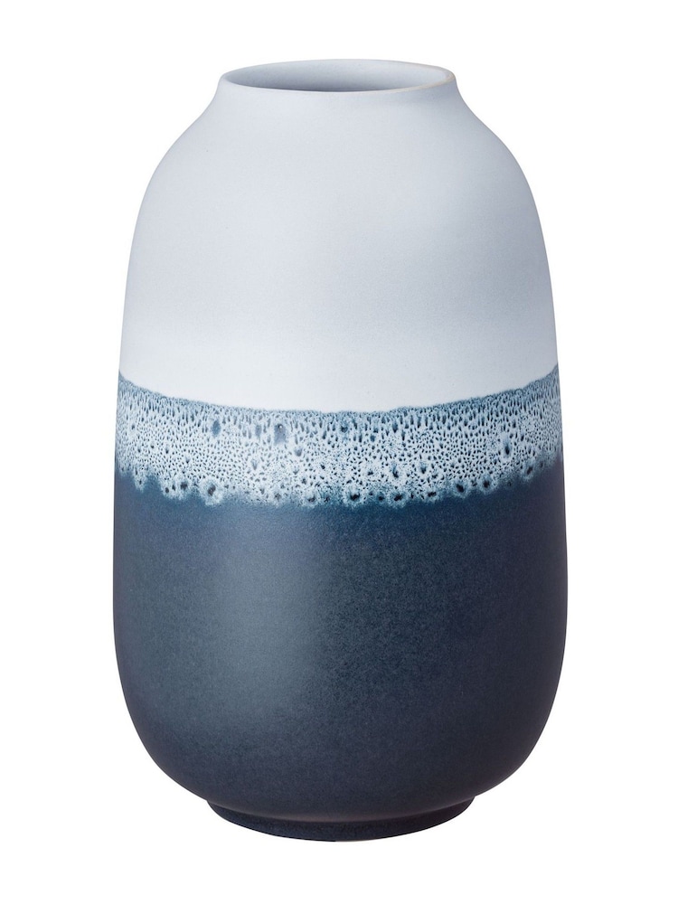 Denby Blue Mineral Large Barrel Vase - Image 2 of 3
