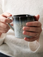 Denby Set of 2 Black Halo Mugs - Image 1 of 4