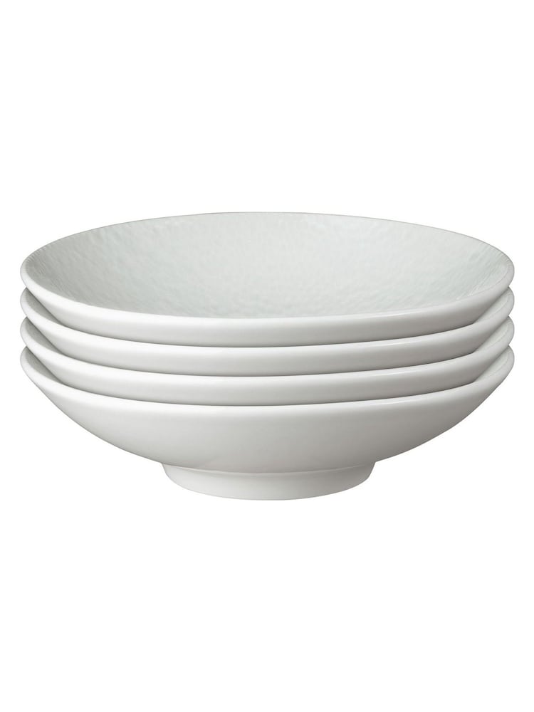 Denby Set of 4 White Carve Pasta Bowls - Image 2 of 3