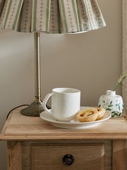 Denby Set of 2 White Carve Large Mugs - Image 1 of 3