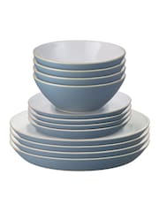 Denby 12 Piece Blue Impression Tableware Dinner Set - Image 2 of 5