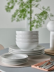 Denby 12 Piece Cotton White Tableware Dinner Set - Image 1 of 4